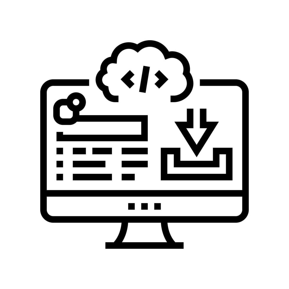 platform-software-line-icon-illustration-vector platform-software-line-icon-illustration-vector
